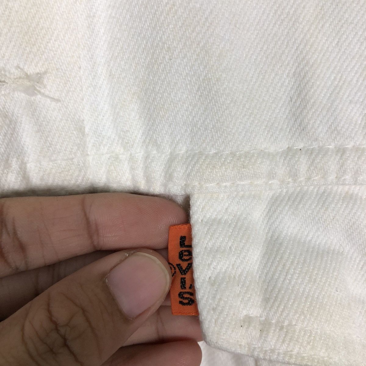 Levi's Vintage Trucker Denim Biker Jacket Levi’s White Rare Colour Size US L / EU 52-54 / 3 - 16 Thumbnail