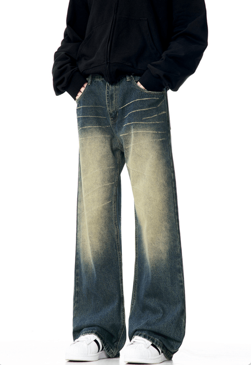 Japanese Brand × Jean American retro washed loose casual versatile cleanfit jeans Size US 34 / EU 50 - 3 Thumbnail