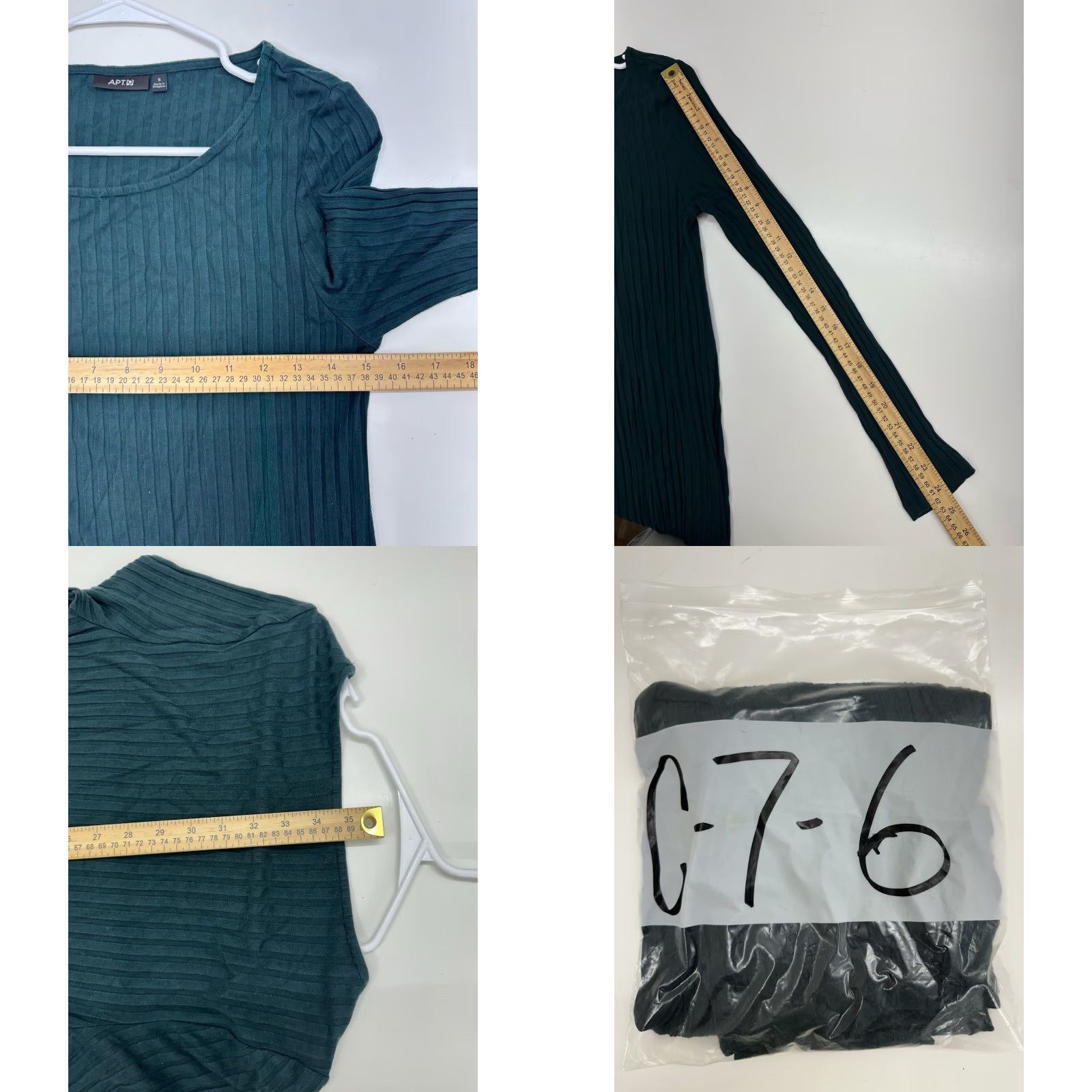 Apt. 9 Apt. 9 Womens Dress Small Green Long Sleeve Ribbed Round Neck Size S / US 4 / IT 40 - 8 Thumbnail