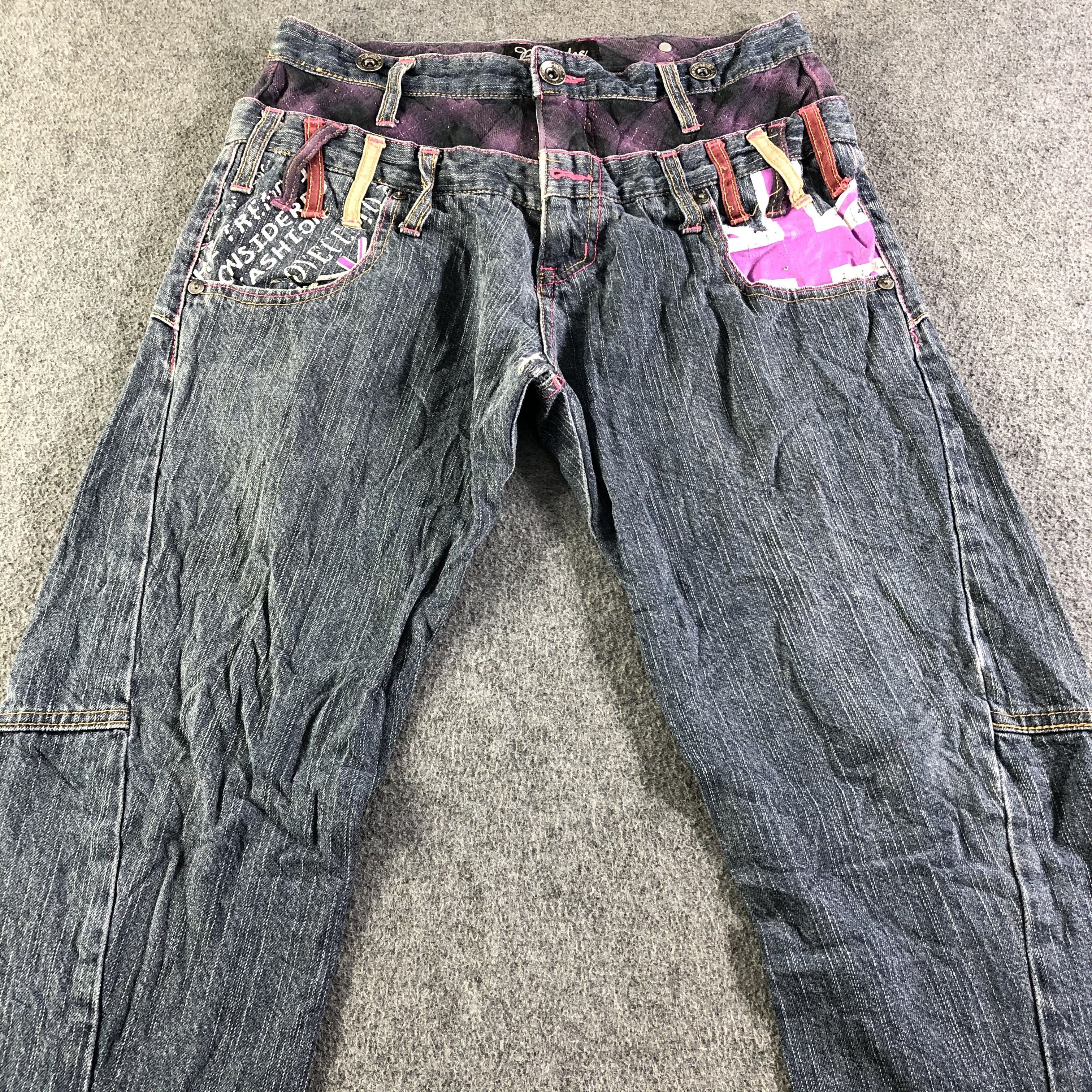 Japanese Brand Vintage Double Waist Jeans-J4557 Size US 30 / EU 46 - 3 Thumbnail