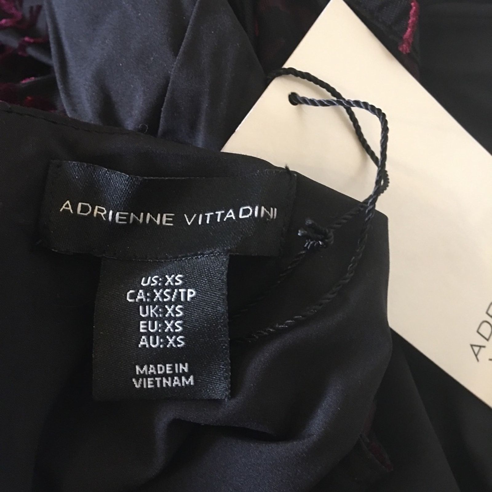 Designer Adrienne Vittadini floral velvet burn out dress Size XS / US 0-2 / IT 36-38 - 11 Thumbnail