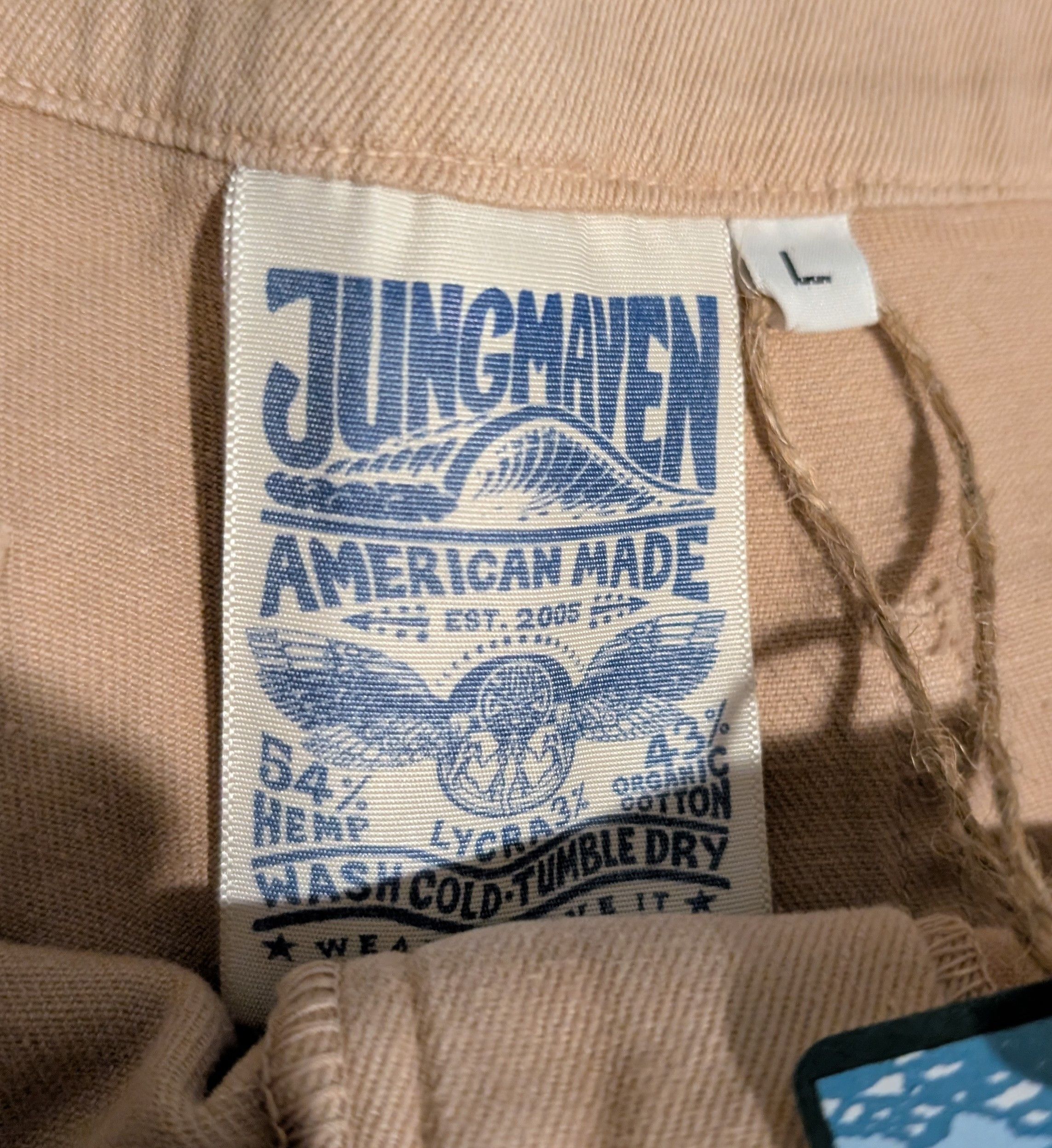 Jungmaven NWT Jungmaven Paradise Shorts Hemp Oat Milk Made in USA Size 31" - 3 Thumbnail