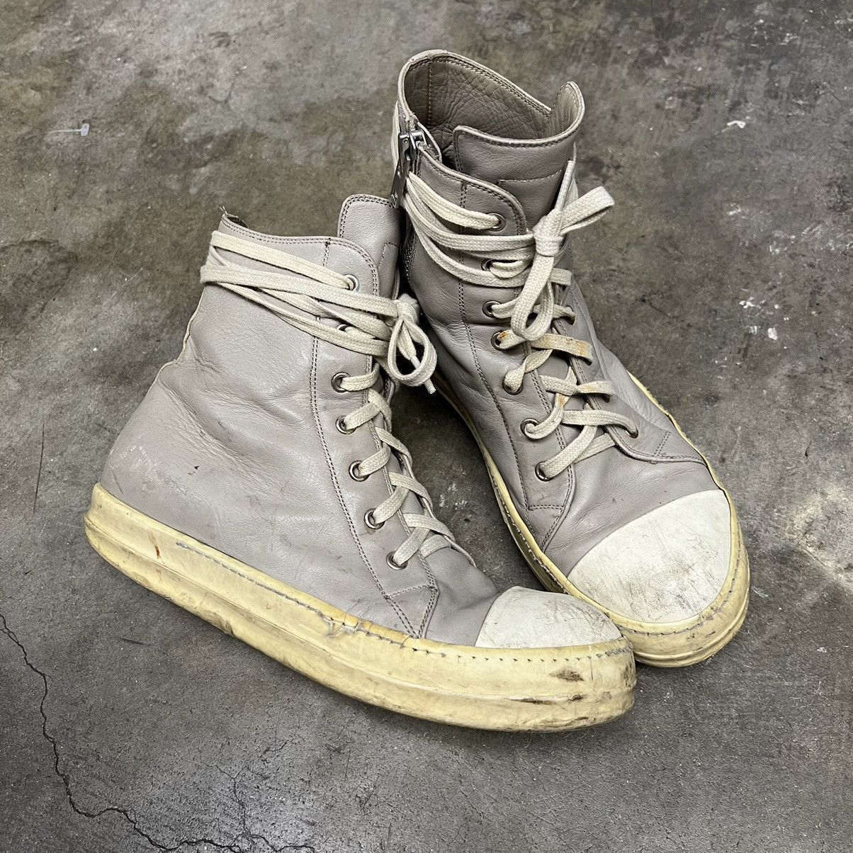 image of Avant Garde Rick Owens Ramones High Top Grey / Dove Shoes, Men's (Size 9)
