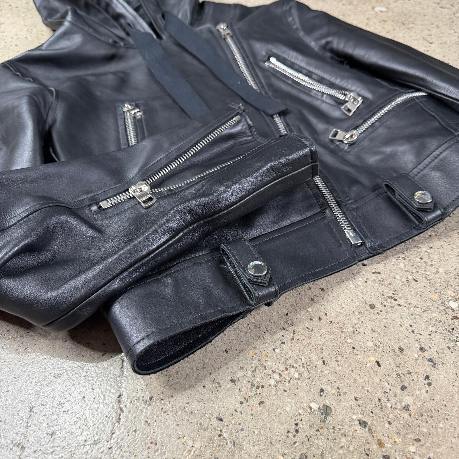 JW Anderson JW Anderson Drawstring Leather Biker Jacket Size US S / EU 44-46 / 1 - 3 Thumbnail