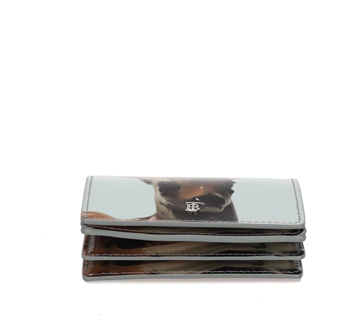 Burberry Burberry White Deer Leather Wallet on Chain Brown Size ONE SIZE - 4 Thumbnail