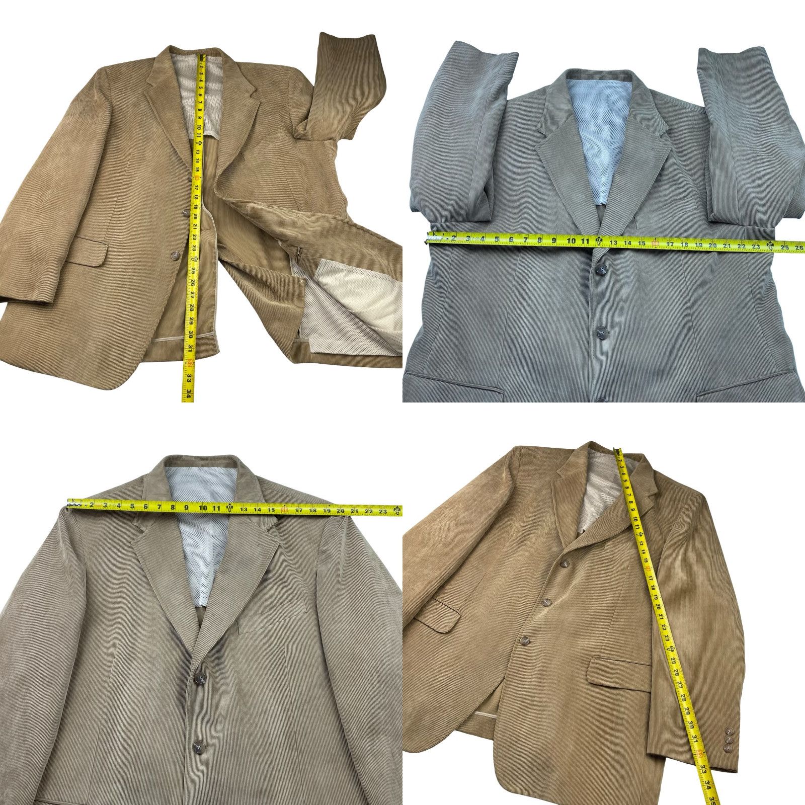 Vintage VINTAGE Thos P Dent x Lacrosse Men’s Corduroy Blazer Jacket Khaki/Tan 48R Three-Button Single-Vented Corduroy Blazer Mens Size 48R - 8 Thumbnail