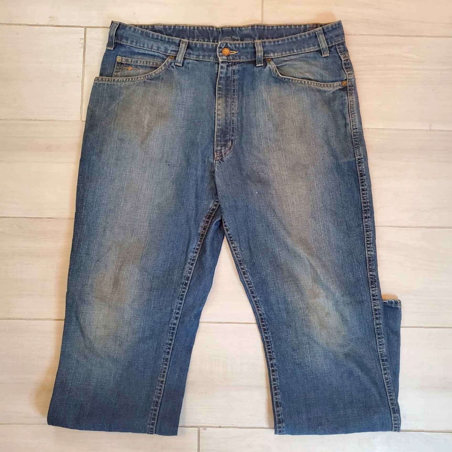 Vintage R.M. Williams Jeans 38 Regular Bootcut 5-Pocket Blue Cotton Made In Australia Mens Size US 38 / EU 54 - 3 Thumbnail