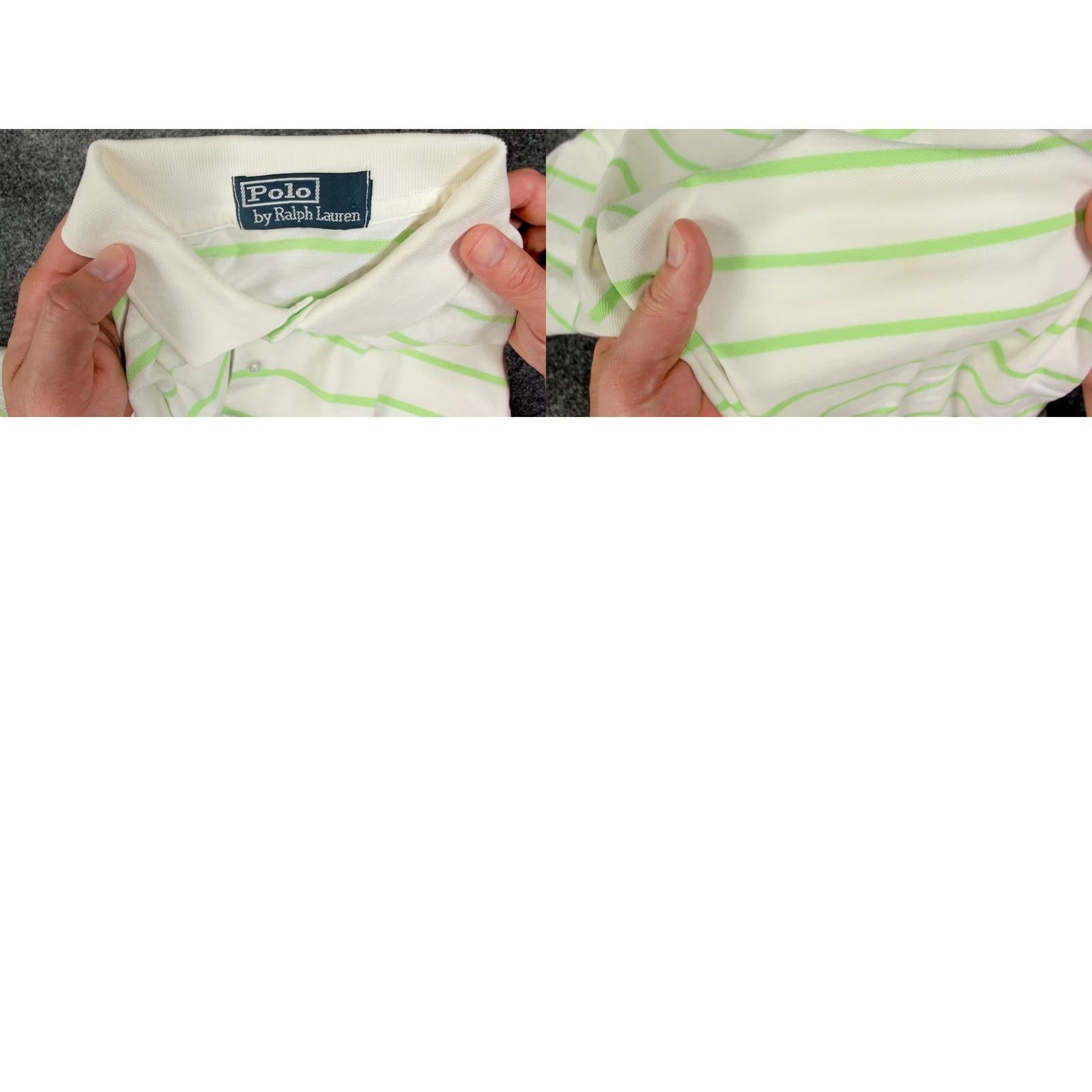 Polo Ralph Lauren Polo Ralph Lauren Striped Polo Shirt White Lime Green Purple Pony Y2K Mens Large Size US L / EU 52-54 / 3 - 8 Thumbnail