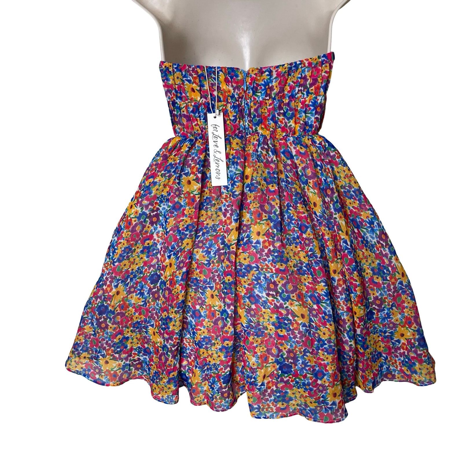 knee length dresses for ladies For Love & Lemons Sasha Strapless Mini Dress – Cattivo main image 0