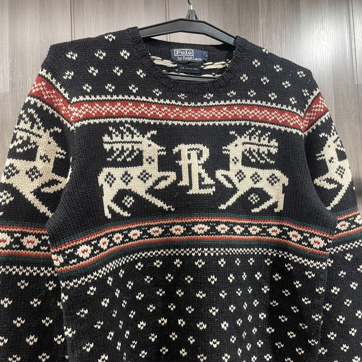 Ralph Lauren Vintage Polo Ralph Lauren Reindeer Fair Isle Sweater Size US XL / EU 56 / 4 - 6 Thumbnail