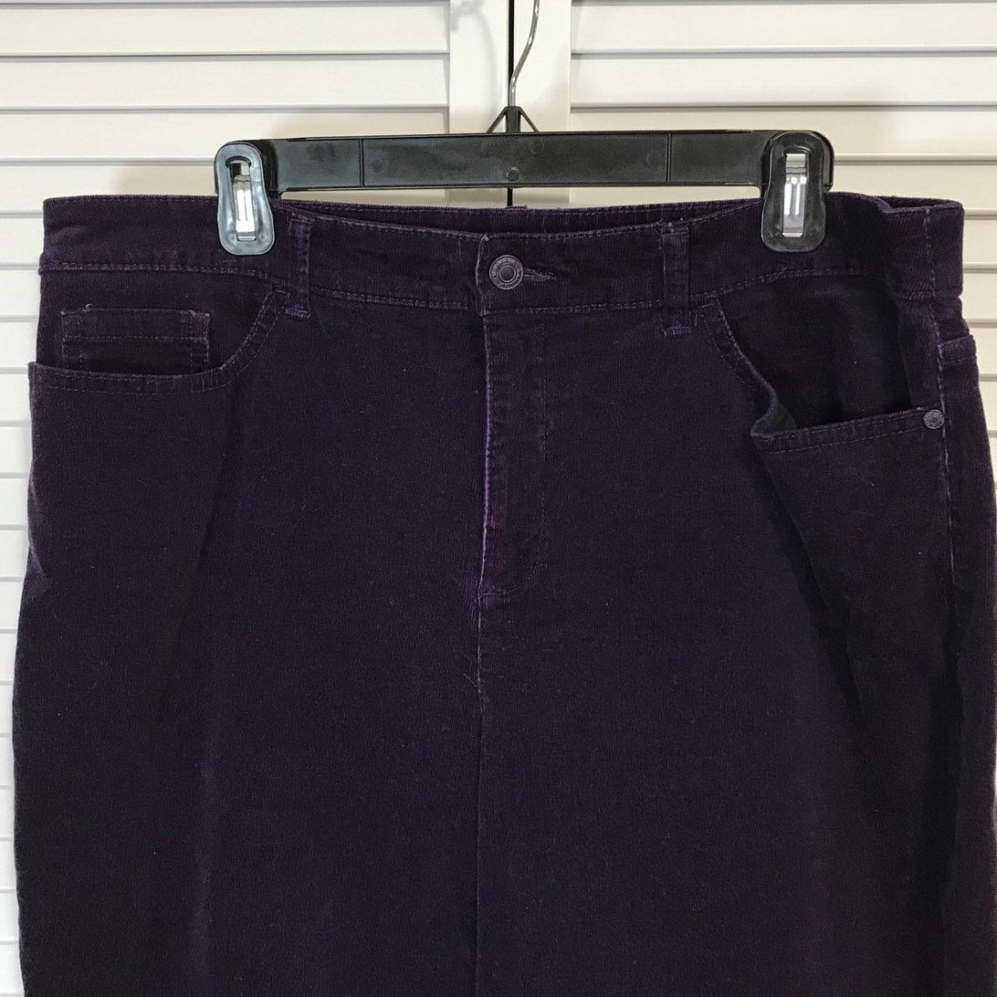 Croft & Barrow Croft & Barrow Deep Plum Corduroy Straight Leg Pants 14 Size 36" / US 14 / IT 50 - 3 Thumbnail