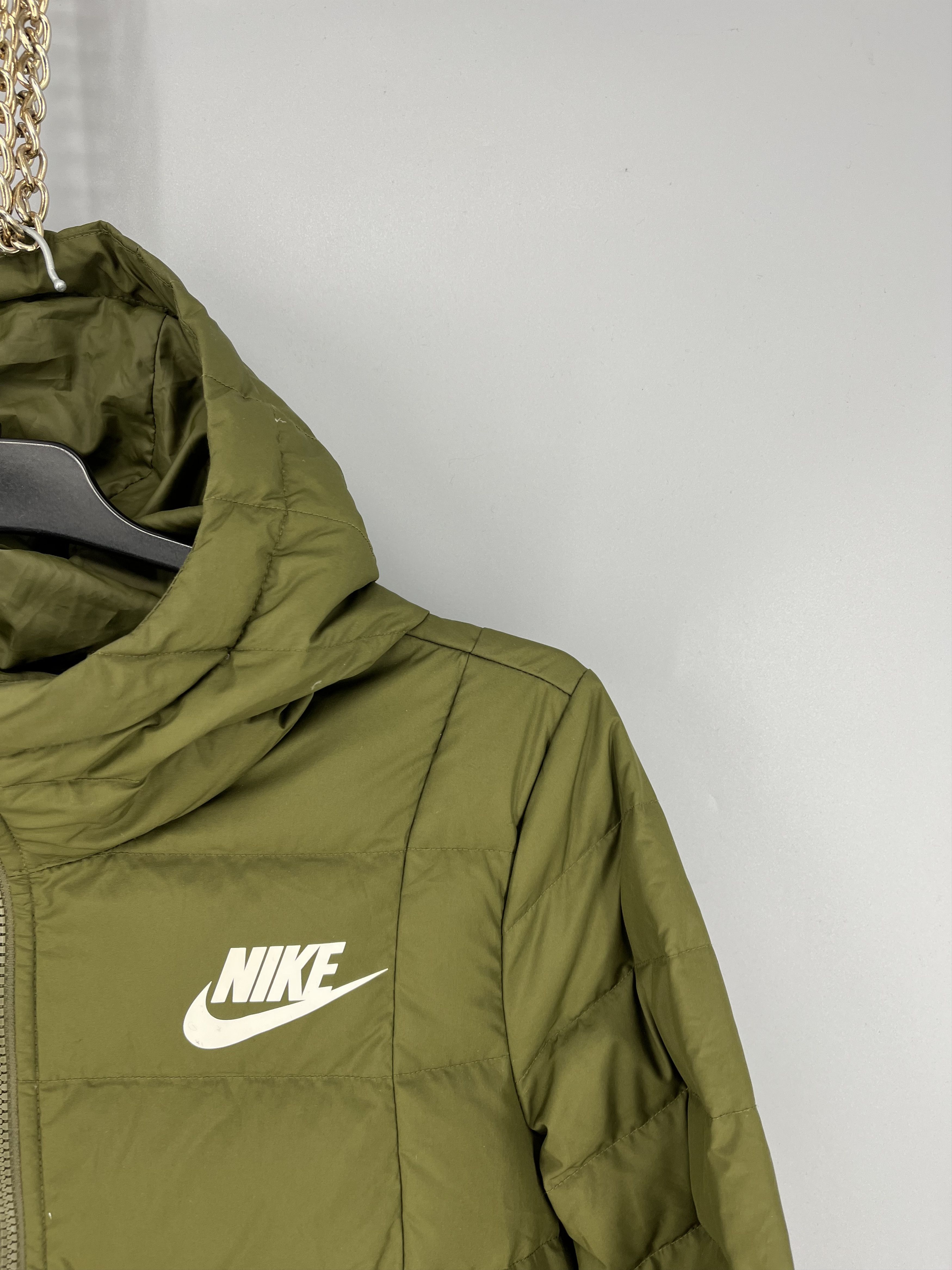 Nike Nike Long Puffer Giubbotto Piumino Verde L Donna Women Size US L / EU 52-54 / 3 - 5 Thumbnail