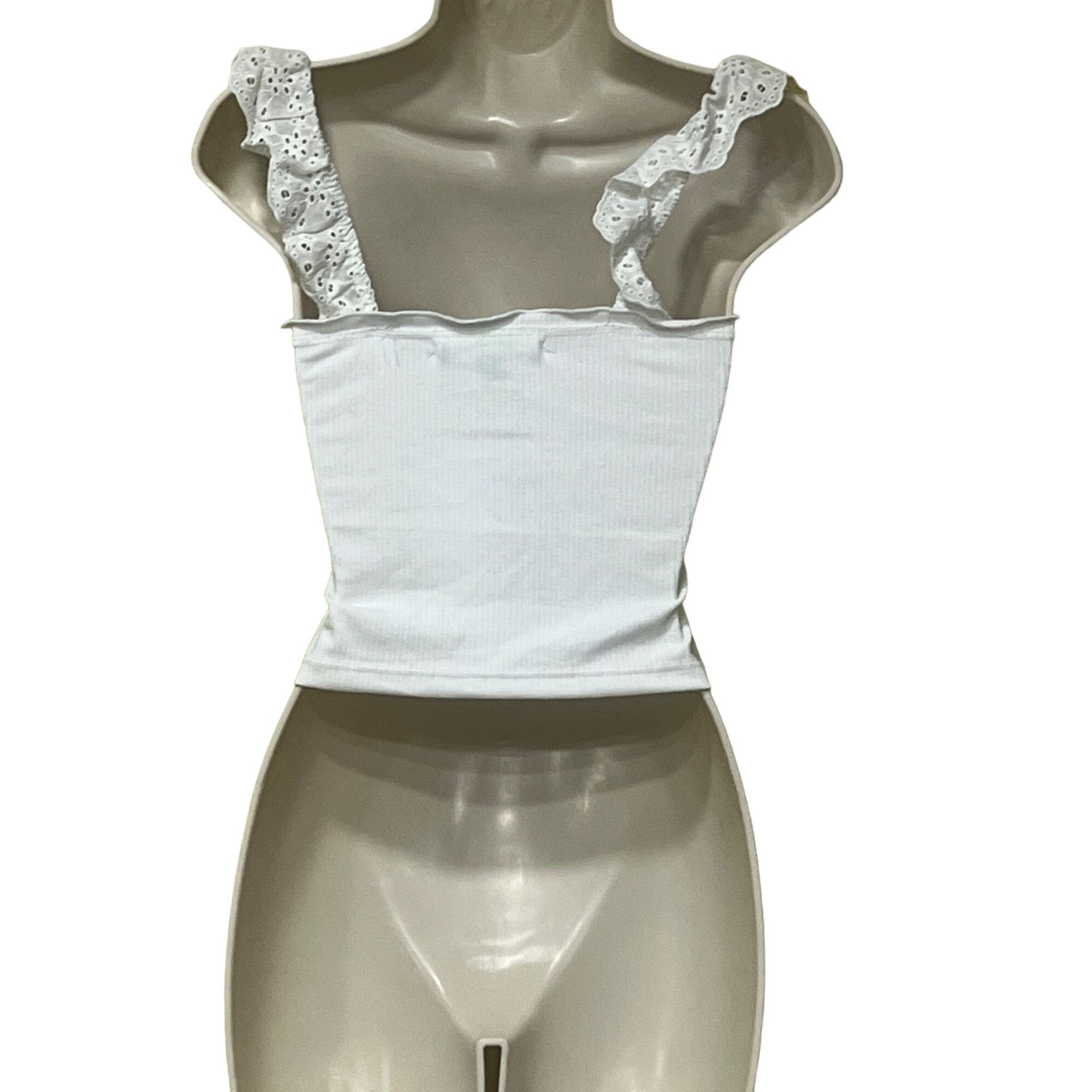 Other Good Luck Gem Eyelet Trim Tank Top In Off White, XS Size XS / US 0-2 / IT 36-38 - 3 Thumbnail