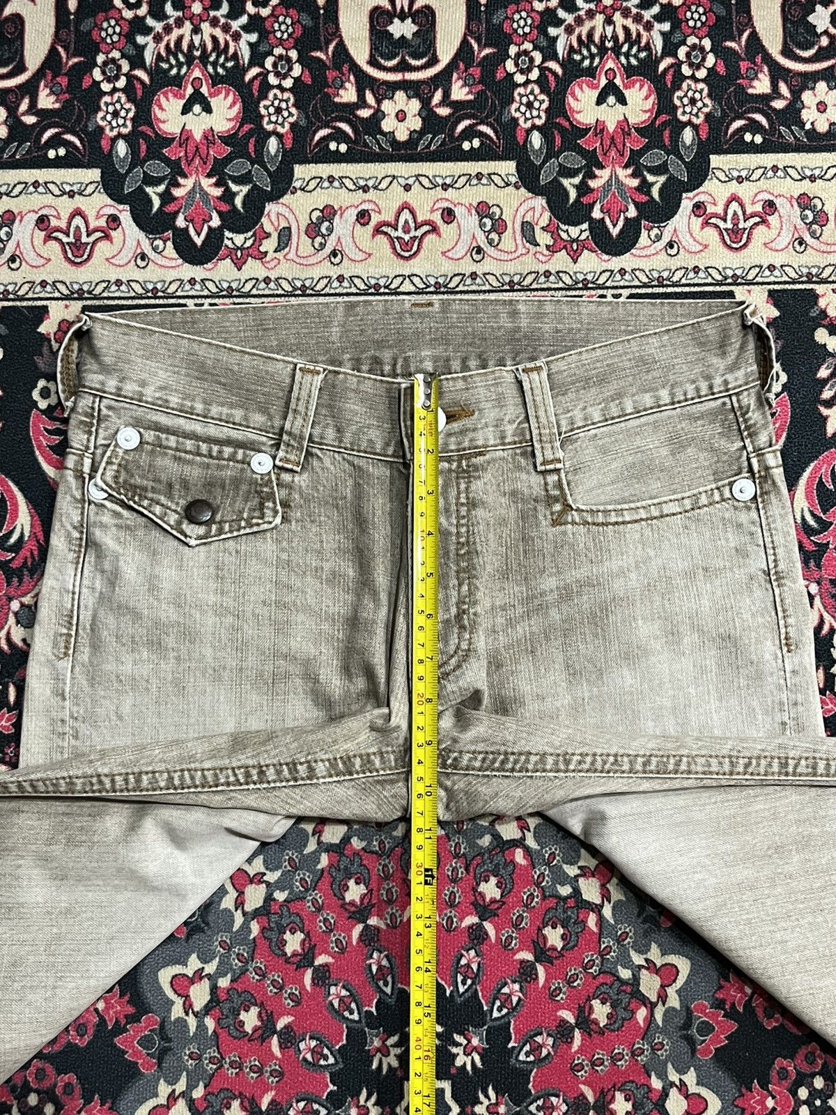 Japanese Brand Vintage Japanese Brand Khaki Faded Washed Distressed Jeans Size US 32 / EU 48 - 11 Thumbnail