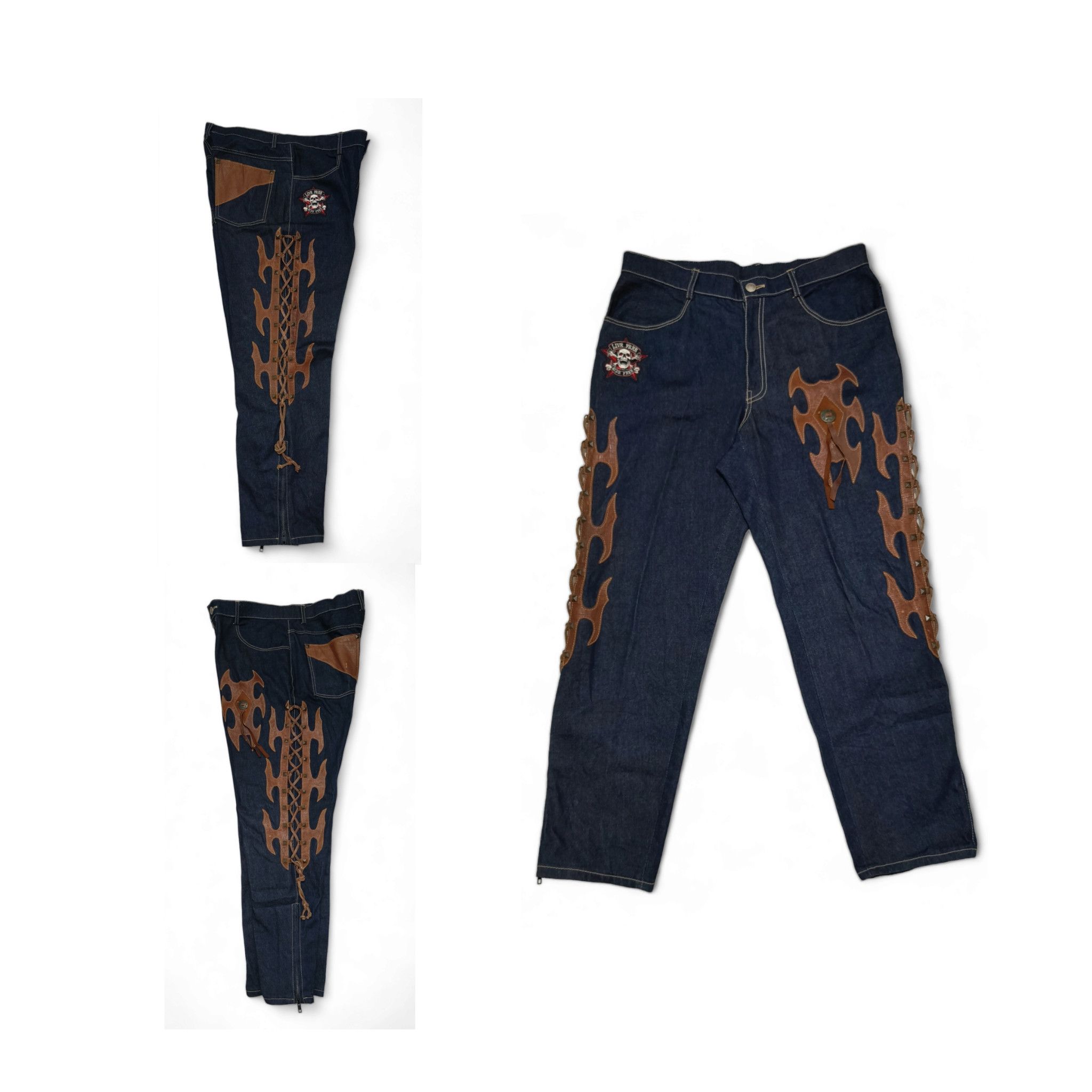 Vintage Vintage Men's Denim Choppers United Bikers Riding Jeans Size US 36 / EU 52 - 1 Thumbnail