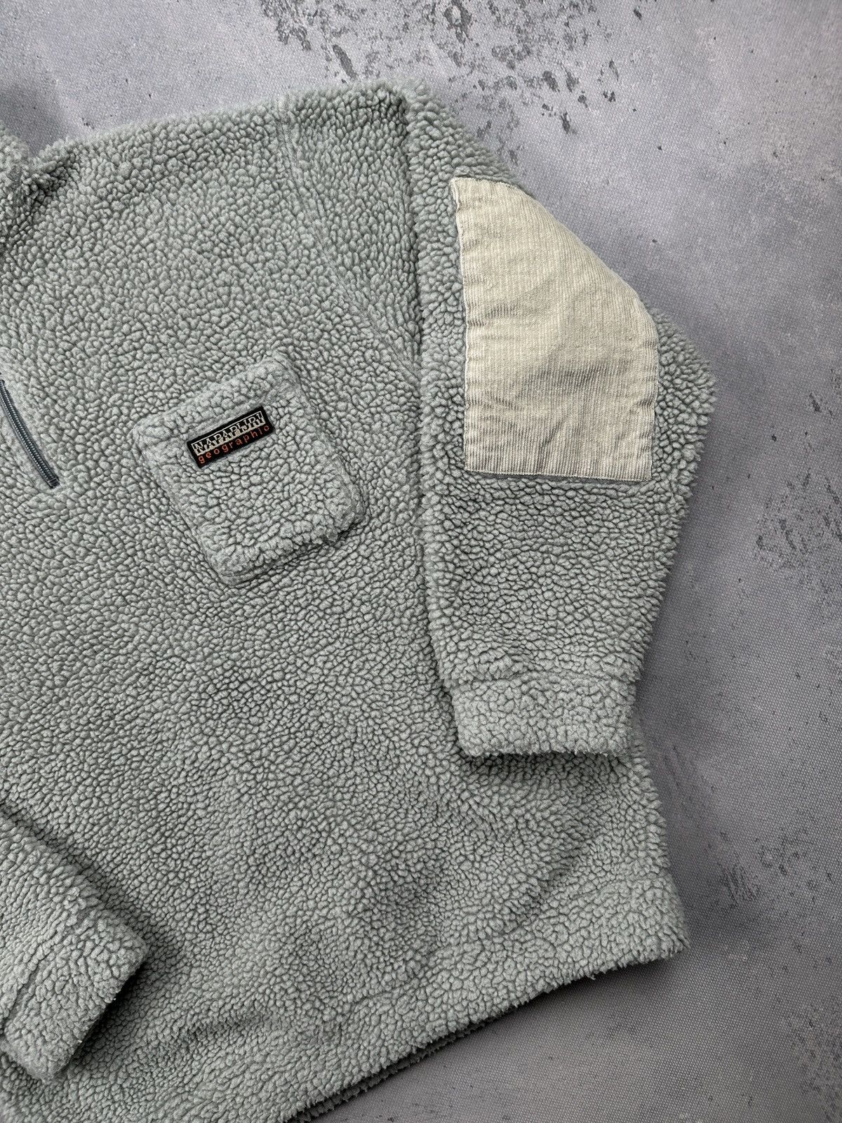 Napapijri Napapijri Geographic Sherpa Fleece 90s Quarter Zip Pullover Size US L / EU 52-54 / 3 - 4 Thumbnail