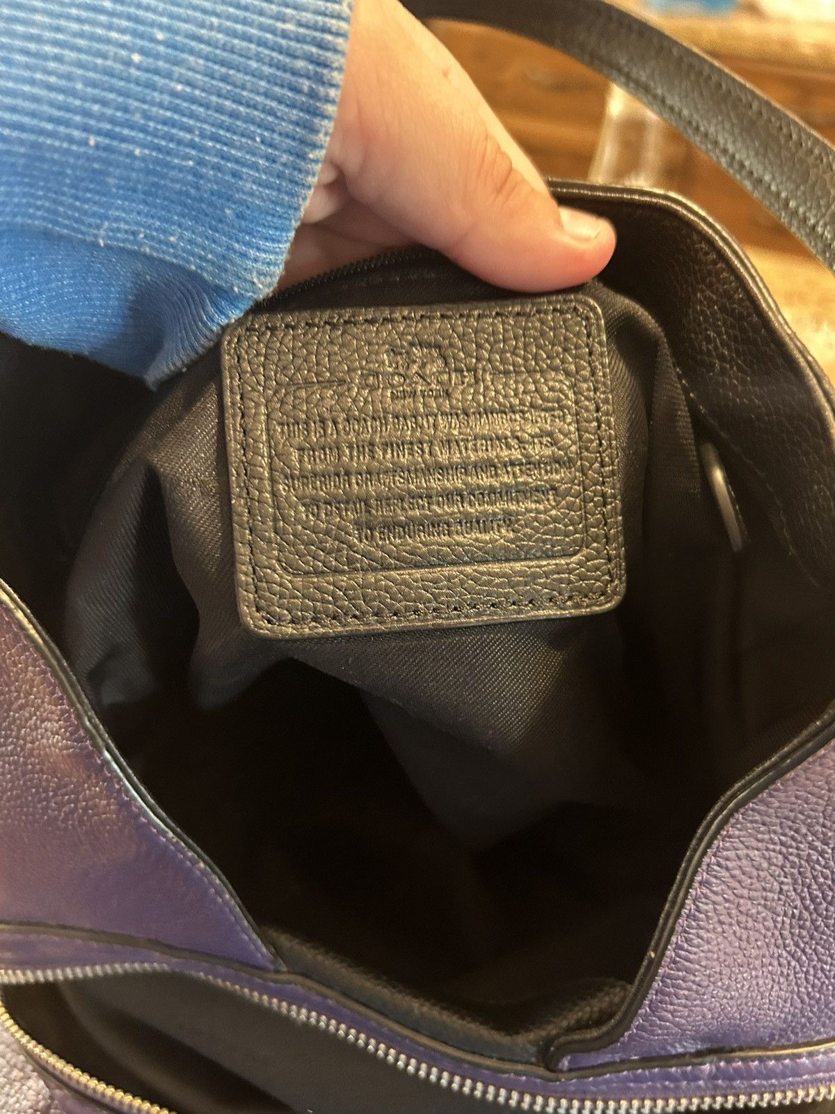 Coach Coach Rich Purple Leather Shoulder Bag Size ONE SIZE - 6 Thumbnail