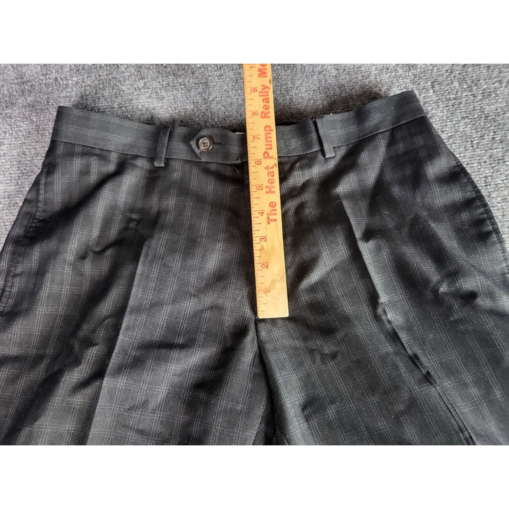 Ralph Lauren Ralph Lauren Dress Pants Men Sz 32x30 Black PInstripe Plaid Size 34S - 4 Thumbnail