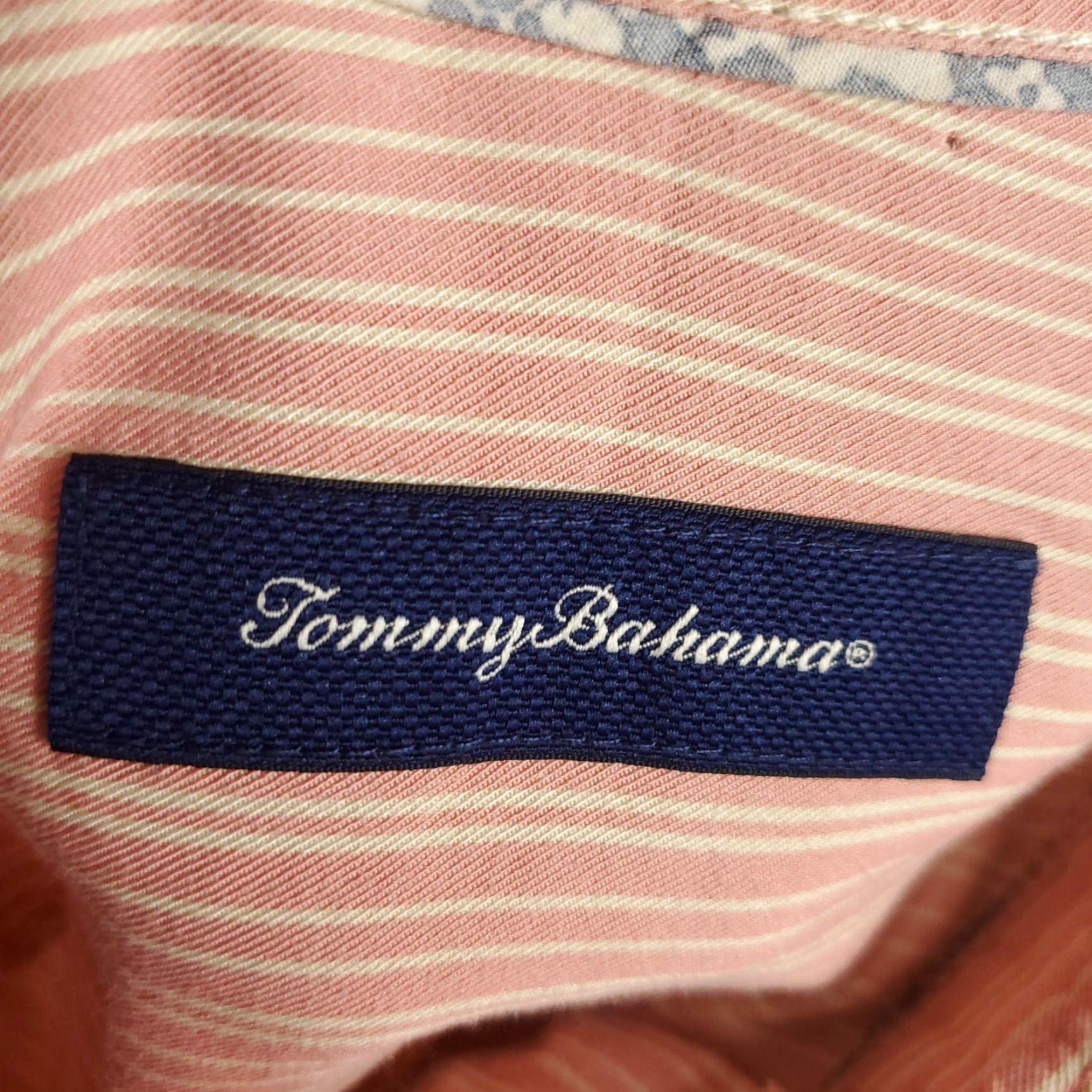 Tommy Bahama Tommy Bahama Button-Up Shirt Mens XL Pink Striped Cotton Long Sleeve Size US XL / EU 56 / 4 - 7 Thumbnail