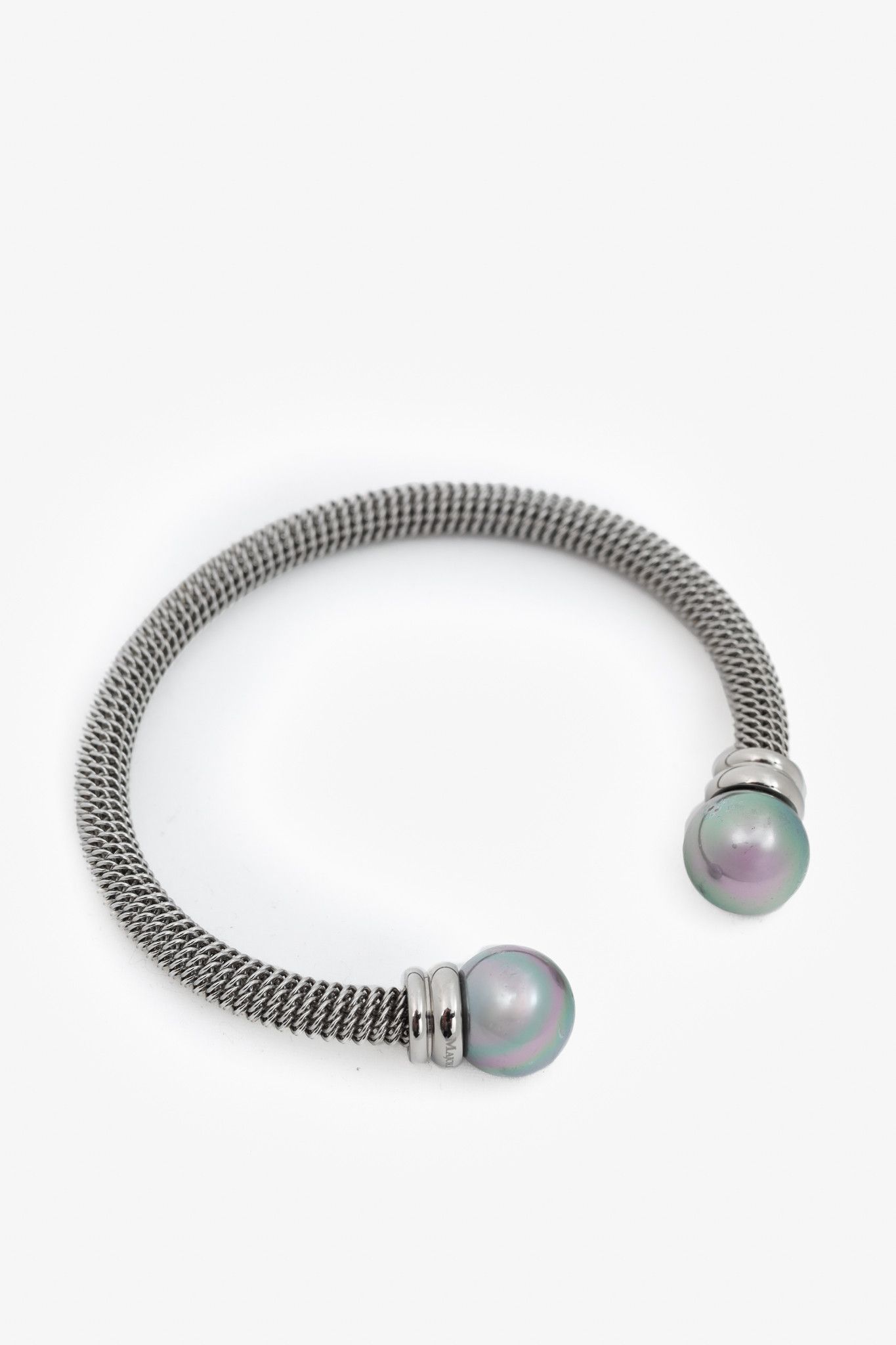 Other Majorica Tender Steel & Grey Pearl Station Bracelet Size ONE SIZE - 1 Thumbnail