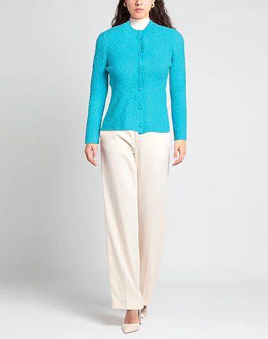 Balenciaga o1la1rc1a1024 Cardigan in Turquoise Size M / US 6-8 / IT 42-44 - 2 Thumbnail