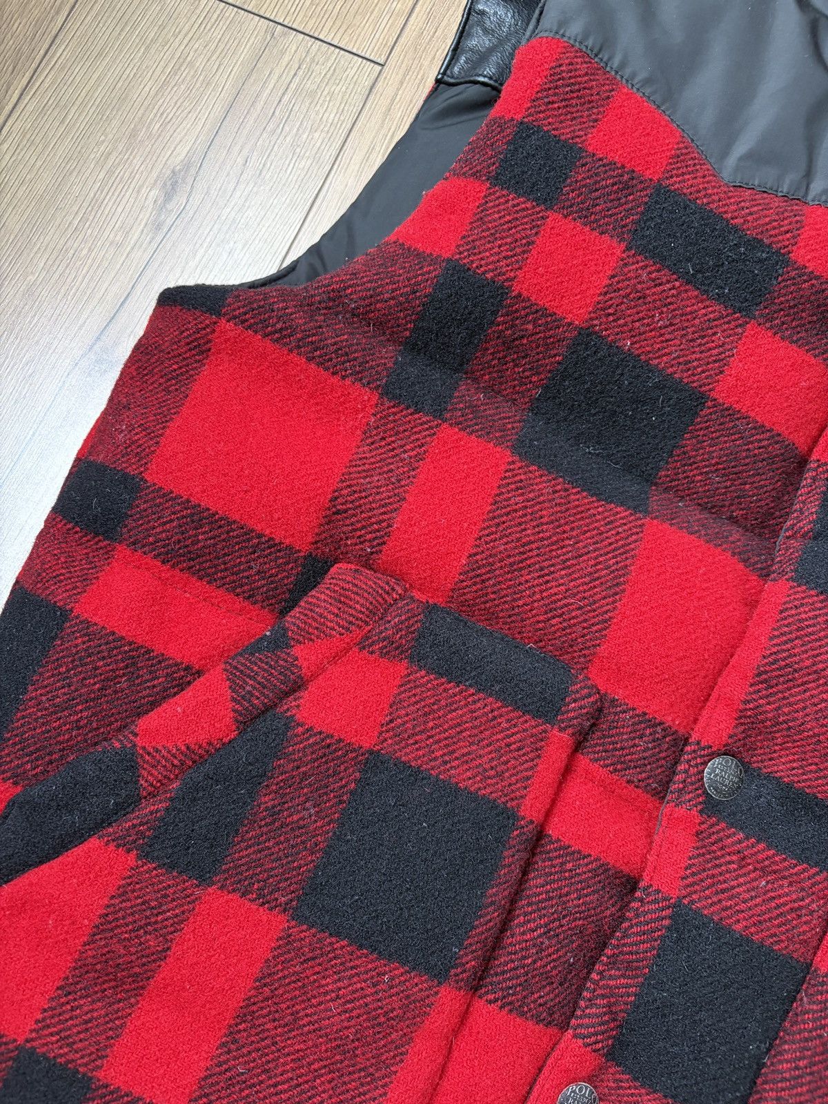 Polo Ralph Lauren Polo Ralph Lauren Buffalo Wool Check Down Reversible Vest Size US L / EU 52-54 / 3 - 7 Thumbnail