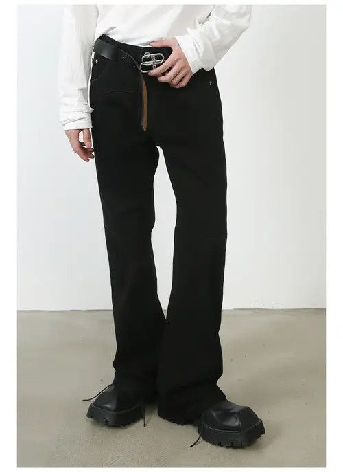 Japanese Brand × Jean Pants Black Vintage Casual Straight Flare Jeans Size US 32 / EU 48 - 2 Thumbnail