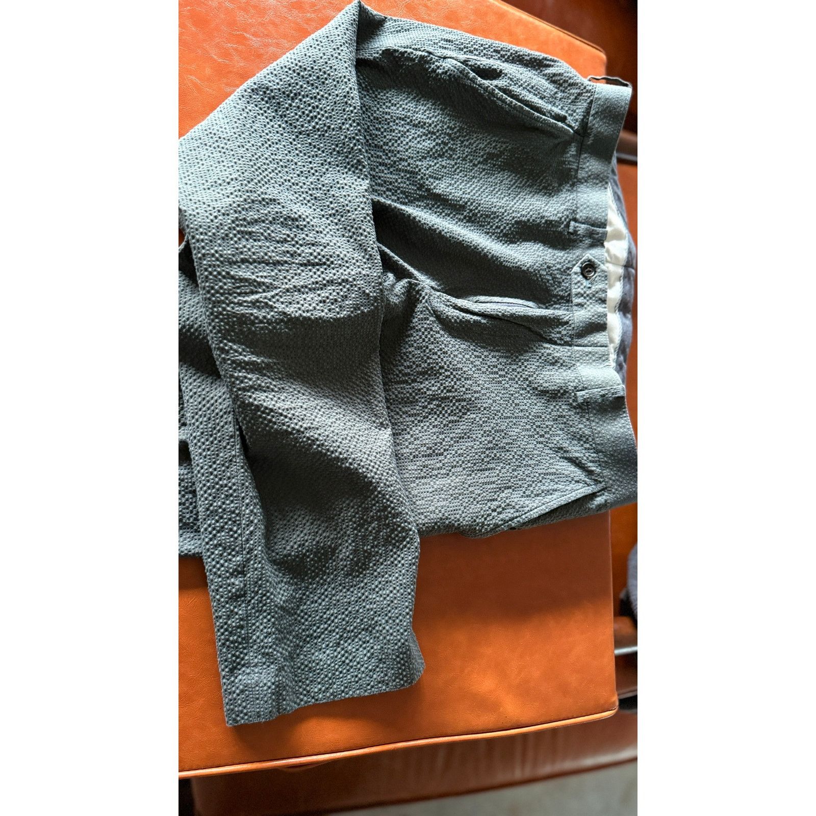 Todd Snyder Todd Snyder Italian Seersucker Sutton Trouser 34x30 Size US 34 / EU 50 - 2 Thumbnail