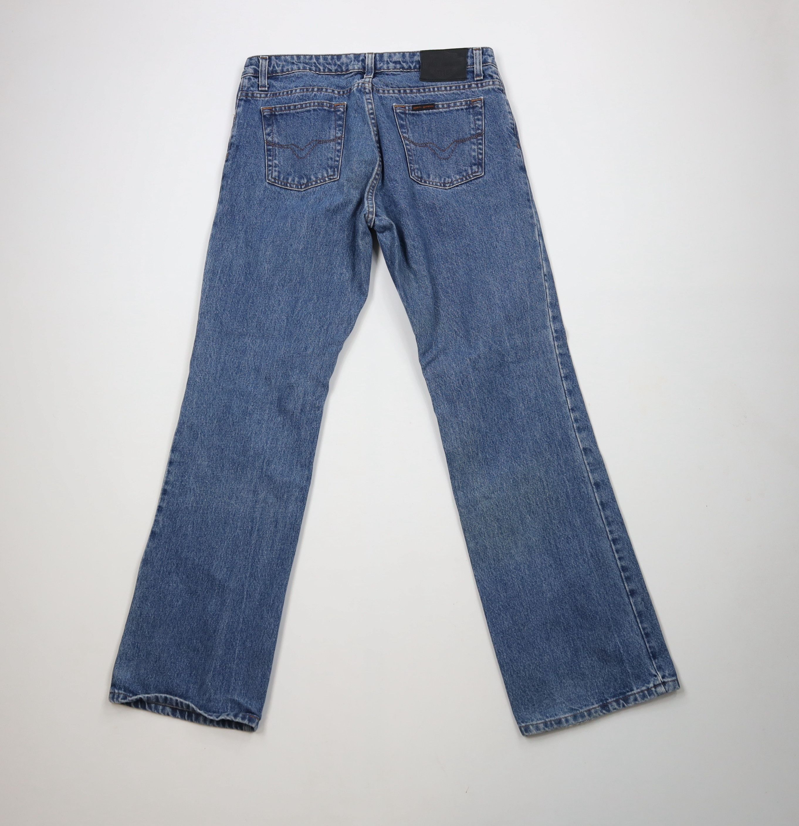 Harley Davidson × Vintage Vintage Harley Davidson Wide Leg Denim Jeans Blue Cotton Size 32" / US 10 / IT 46 - 11 Thumbnail