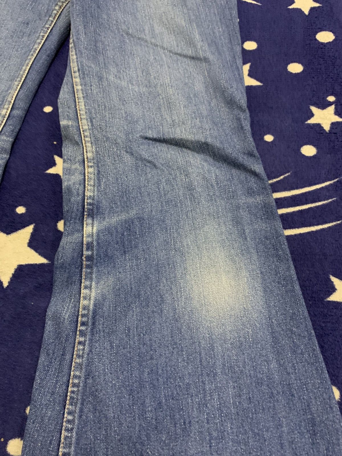 Japanese Brand COSMO Vintage Wide Flare Denim Distressed Jeans Size 27" / US 4 / IT 40 - 5 Thumbnail