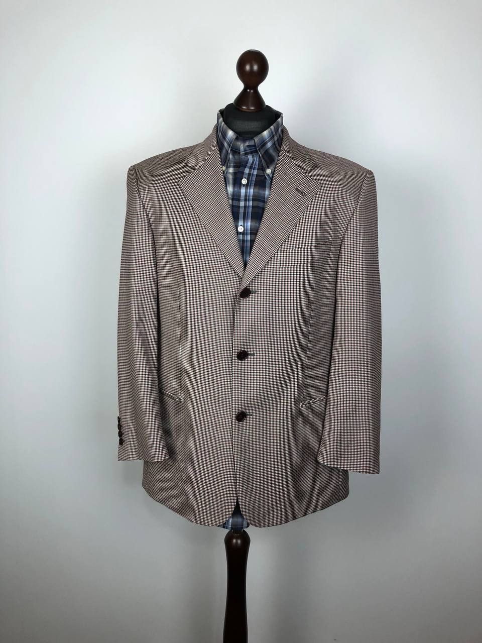 Hugo Boss HUGO BOSS Classic Wool Blazer Jacket Check Size 44R - 2 Thumbnail
