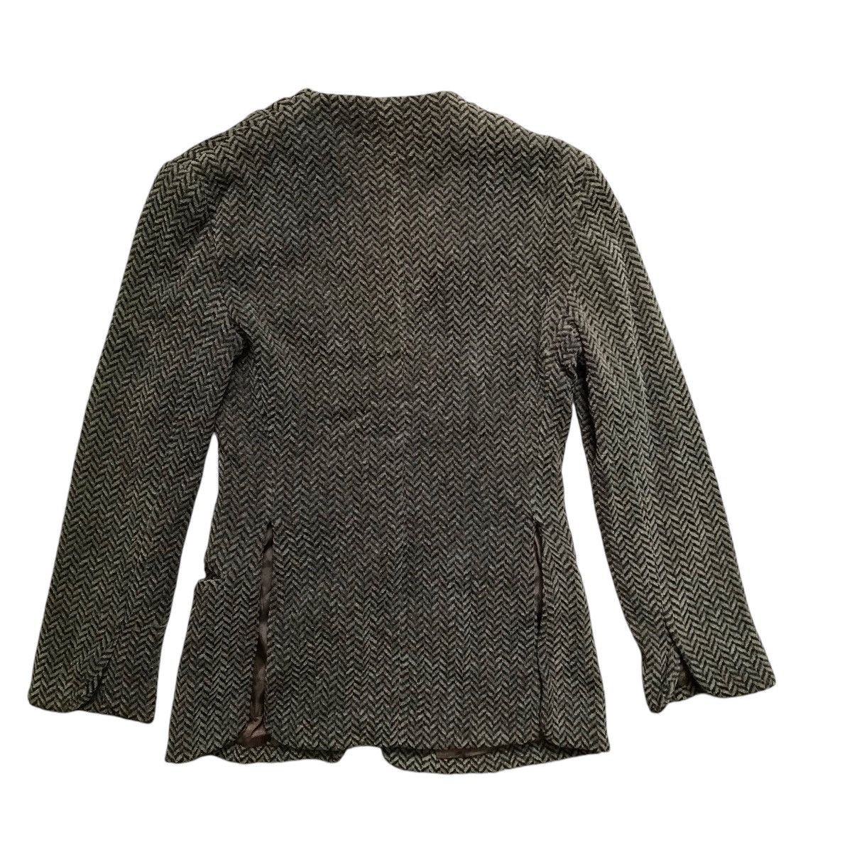 Emporio Armani Vintage Emporio Armani Wool Collarless Jacket Size S / US 4 / IT 40 - 6 Thumbnail