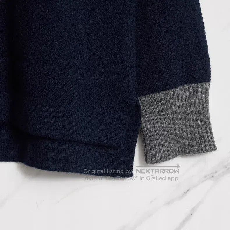 Thom Browne Thom Browne Navy Striped Knit Top Size US XL / EU 56 / 4 - 4 Thumbnail
