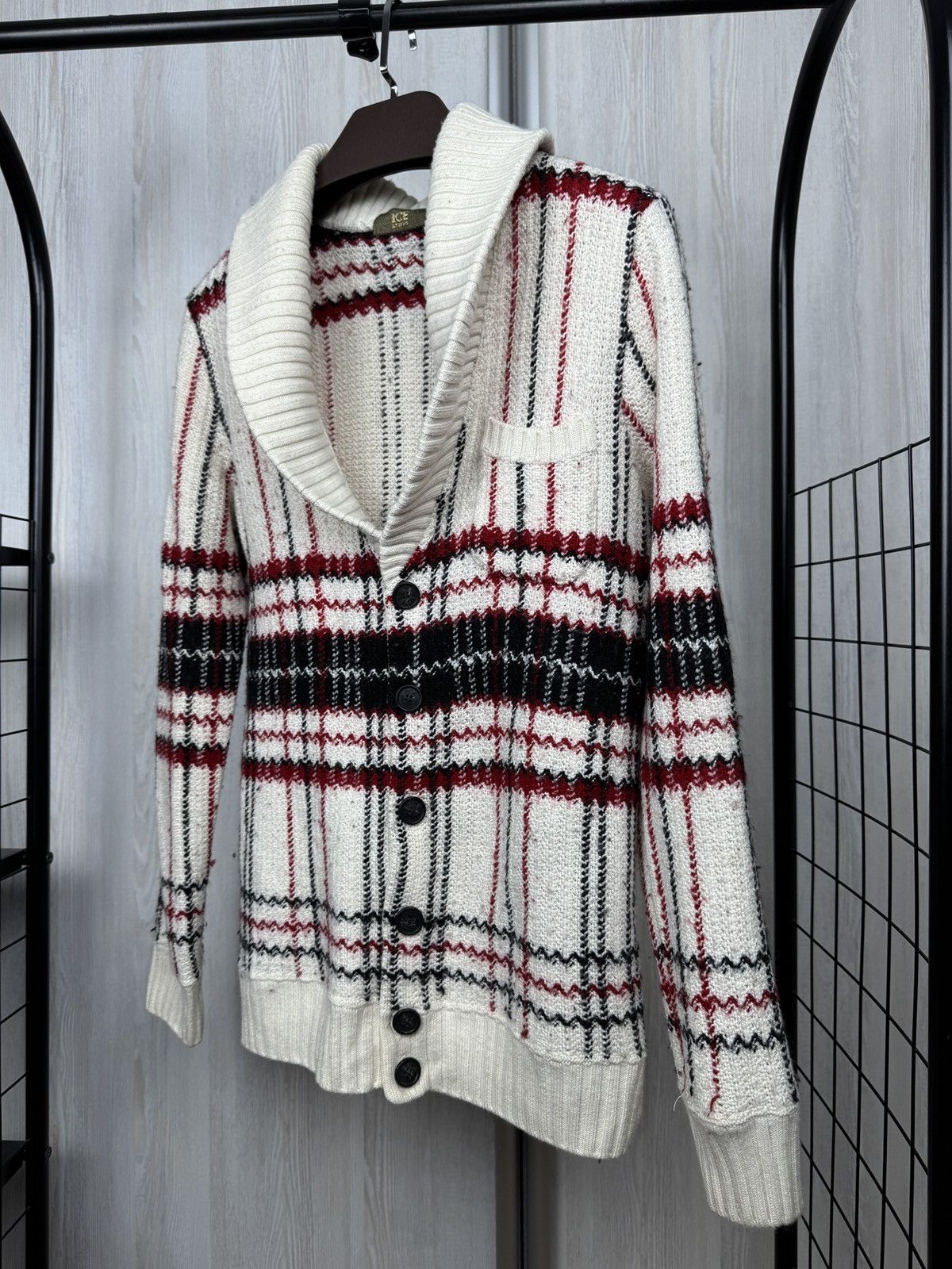 Iceberg ICEBERG Made In Italy WOOL BLEND SWEATER CARDIGAN MENs M Size US M / EU 48-50 / 2 - 6 Thumbnail