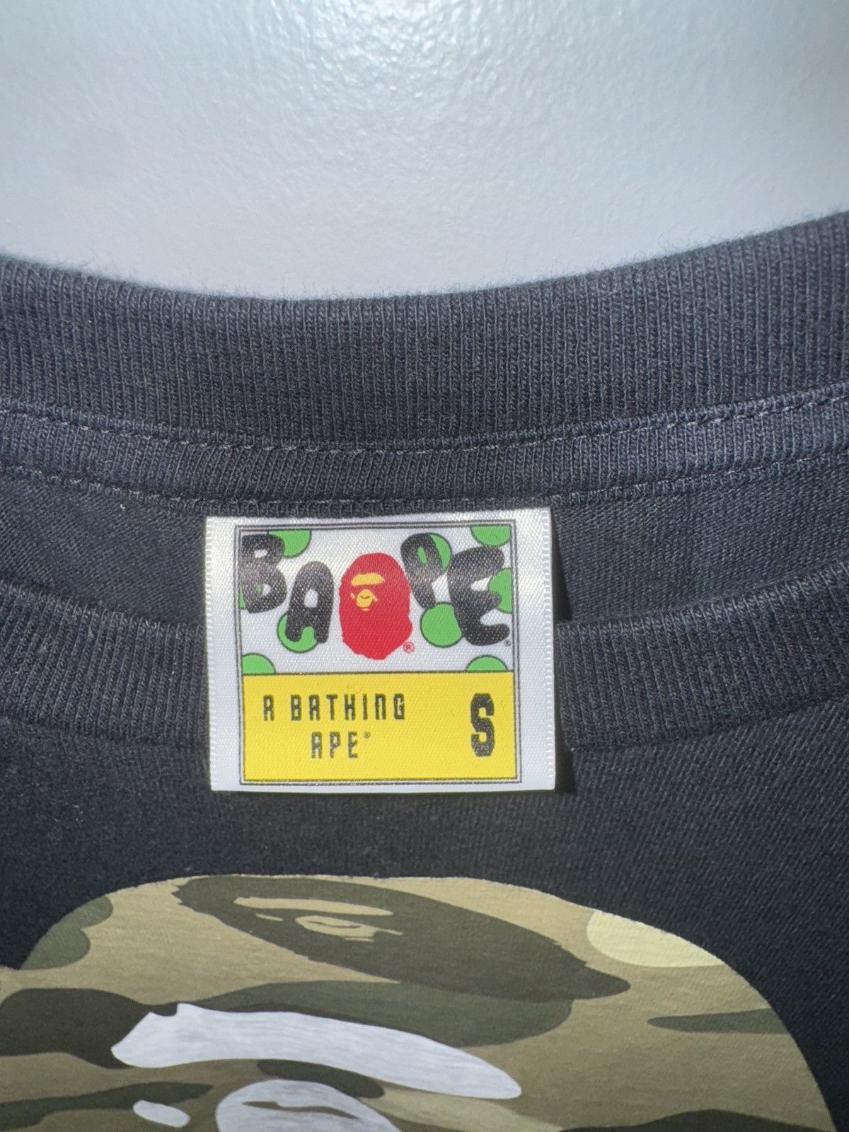 Bape Bape head black tee with green camo Size S / US 4 / IT 40 - 3 Thumbnail