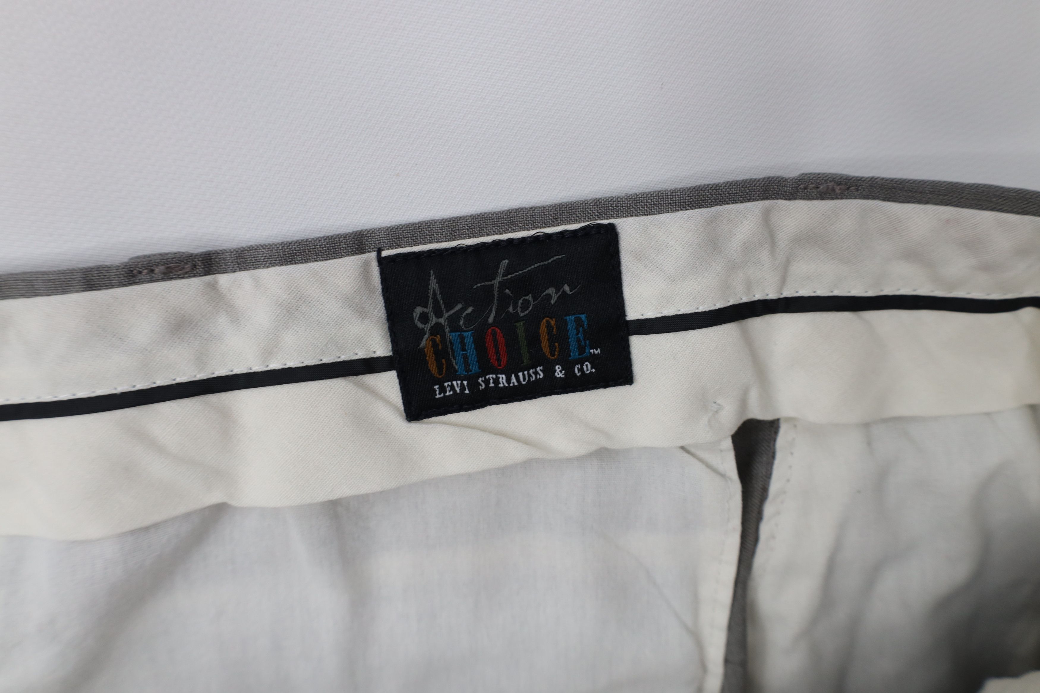 Levi's Vintage 90s Levis Pleated Wide Leg Chino Pants Trousers Gray Size US 34 / EU 50 - 8 Thumbnail