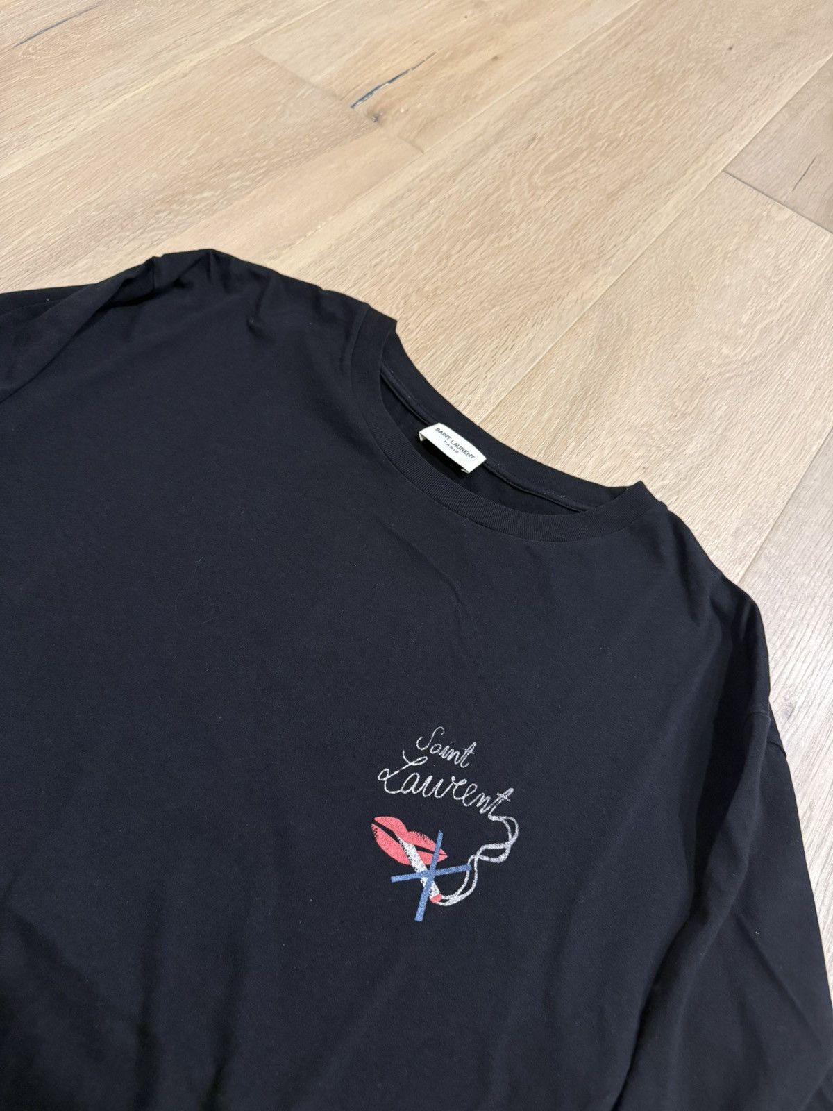 Saint Laurent Paris SS18 Saint Laurent No Smoking Tee Size US L / EU 52-54 / 3 - 2 Thumbnail