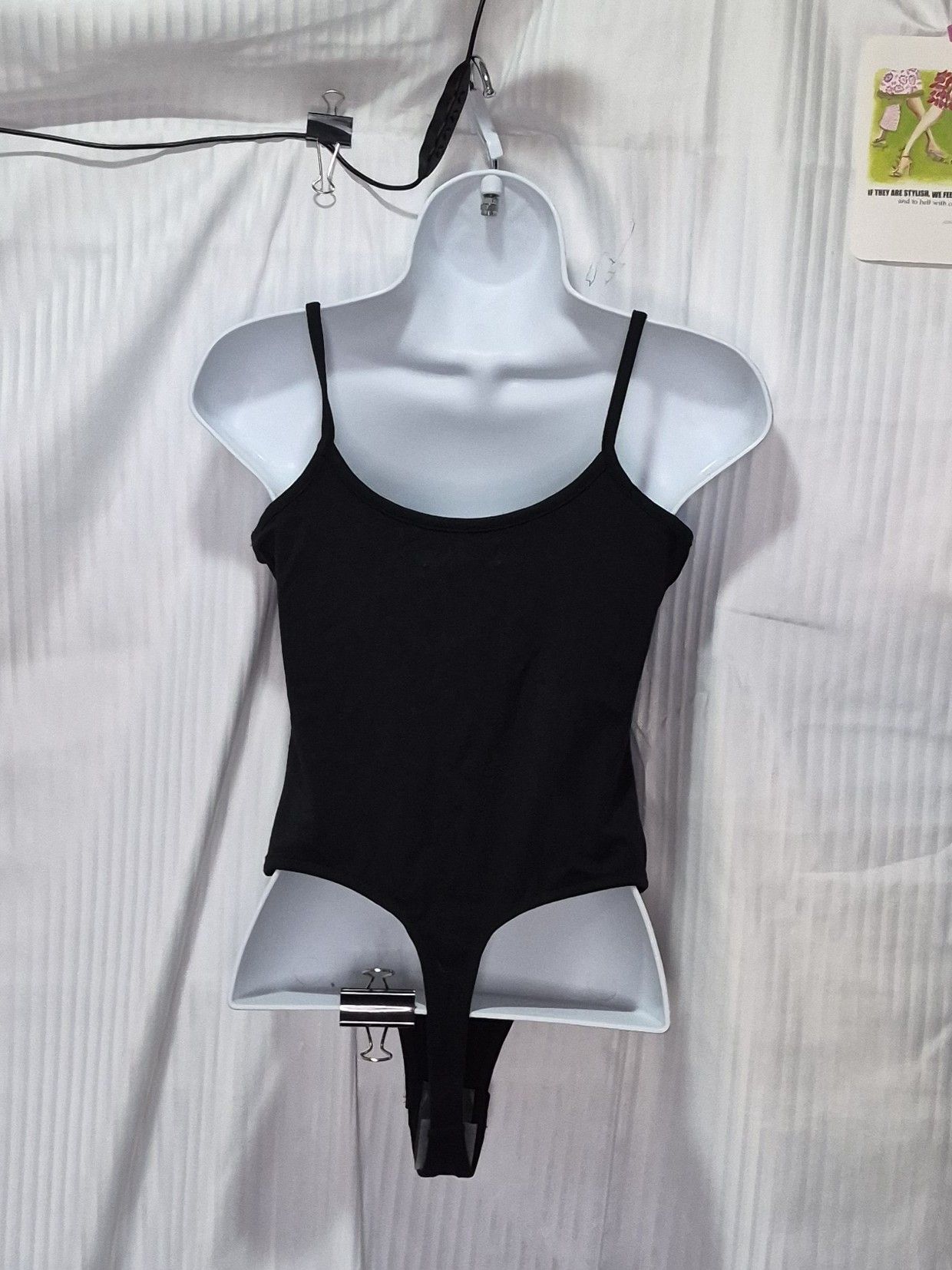 Madewell Madewell Small Black Spaghetti Strap Bodysuit NWT Size S / US 4 / IT 40 - 3 Thumbnail