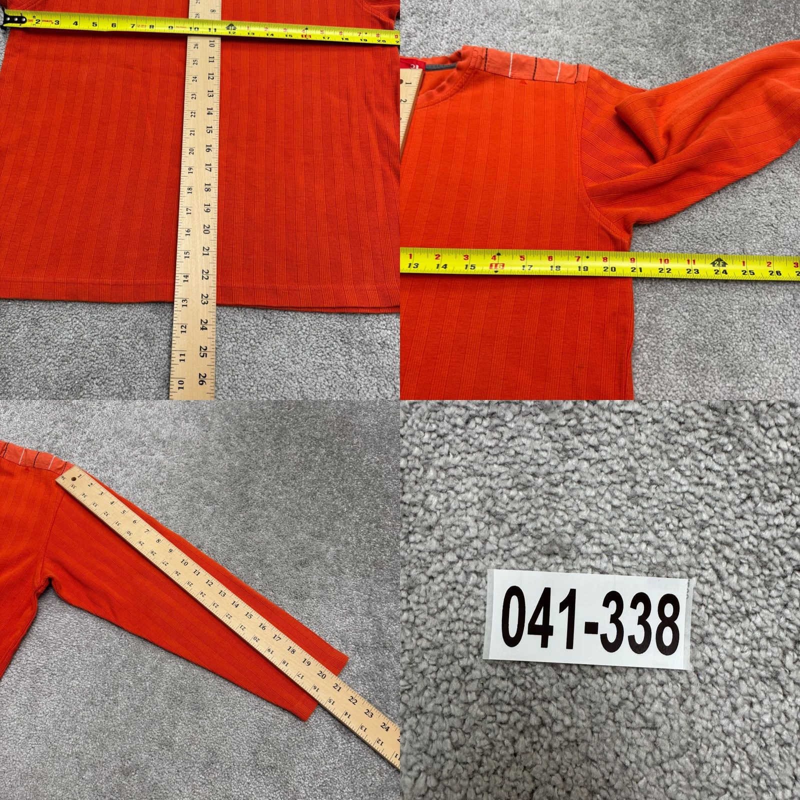 Vintage NDL Pullover Sweater Mens Medium Orange Crew Neck Rib Knit Regular Knit Shirt (All photos are actual item) Size US M / EU 48-50 / 2 - 8 Thumbnail