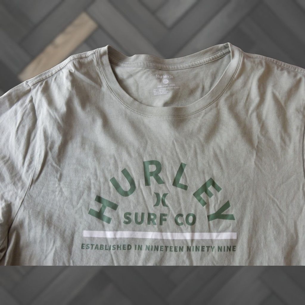 Hurley Hurley T-Shirt Men L Short Sleeve Cotton Graphic Print Green Size US L / EU 52-54 / 3 - 1 Thumbnail