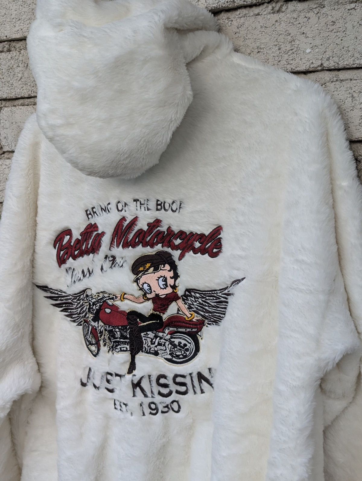 Smartwool × Vintage Betty Boop Motor Cycle Fleece Jacket Wool Size US M / EU 48-50 / 2 - 6 Thumbnail