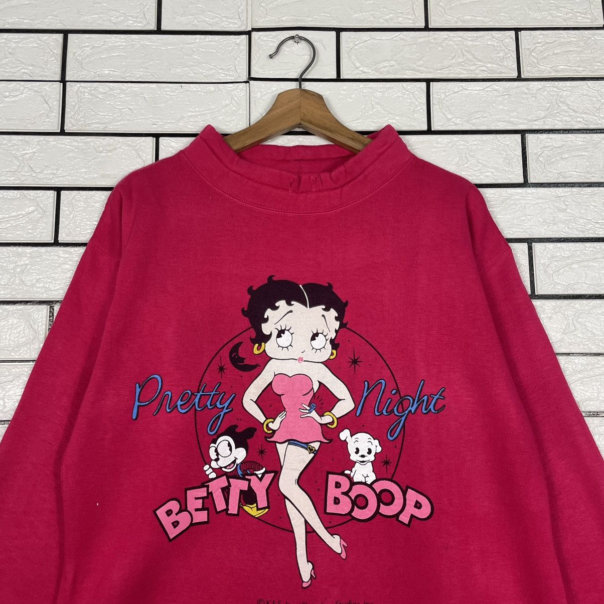 Japanese Brand Vintage 90s Betty Boop Pretty Night Sweatshirt Size L / US 10 / IT 46 - 2 Thumbnail