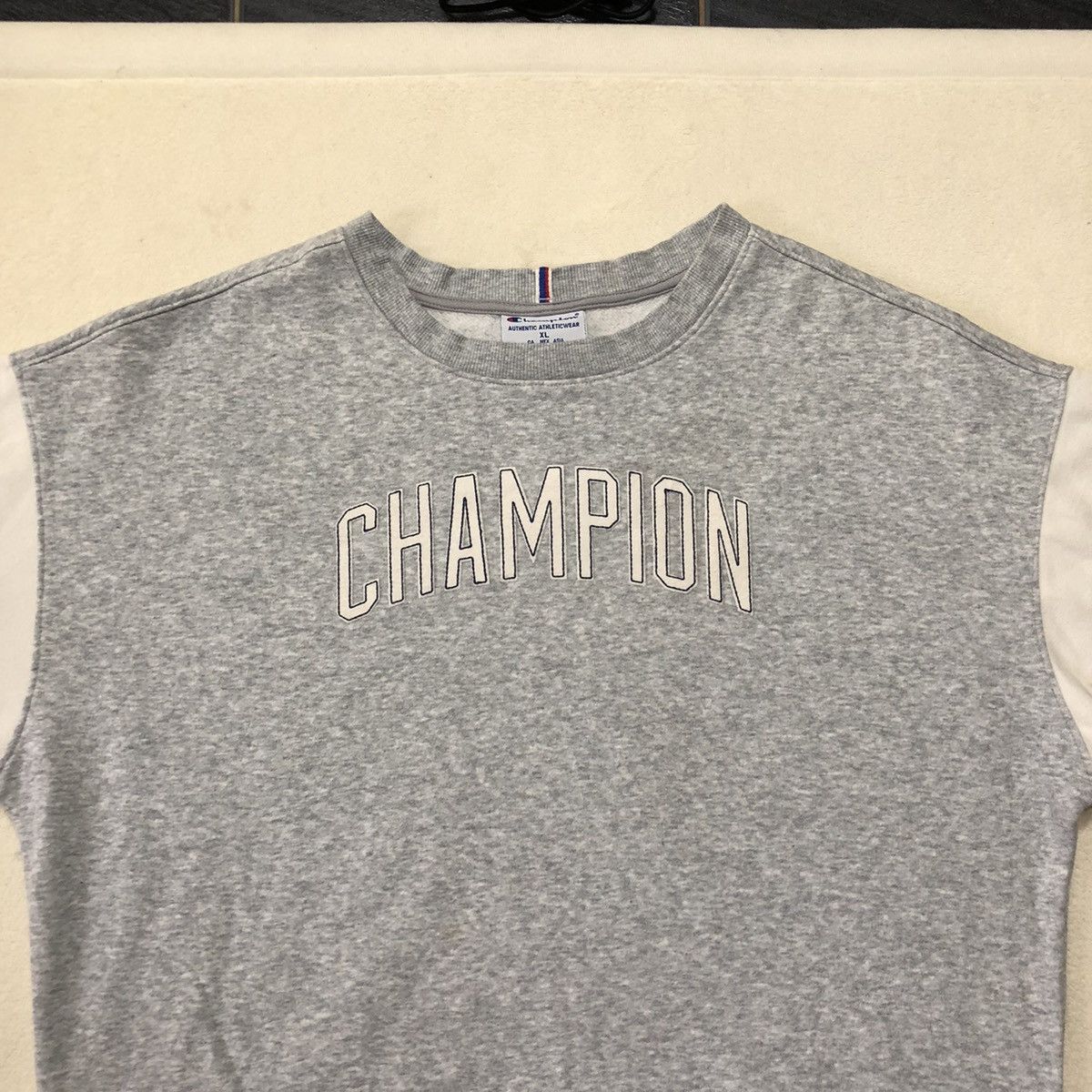 Champion × Vintage VINTAGE CHAMPION Spellout Logo Boxy Sweatshirt Size US XL / EU 56 / 4 - 2 Thumbnail