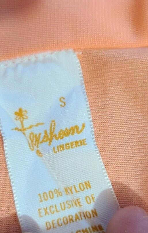 Designer Vintage Robe Texsheen Orange Gown Long Small nylon lingerie Size ONE SIZE - 7 Thumbnail