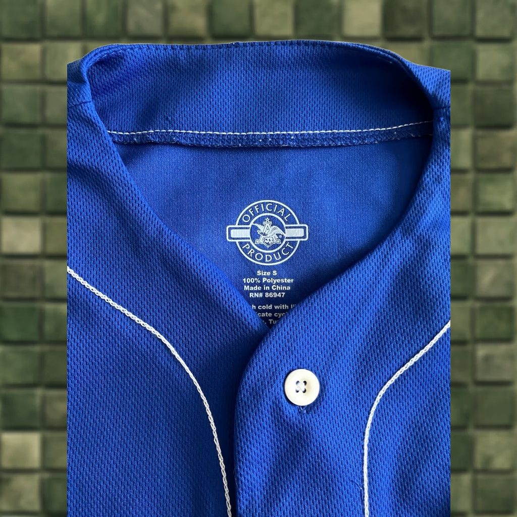Budweiser VINTAGE Bud Lite Beer Baseball Jersey Budweiser Men’s S Retro Button Up Blue Size US S / EU 44-46 / 1 - 1 Thumbnail