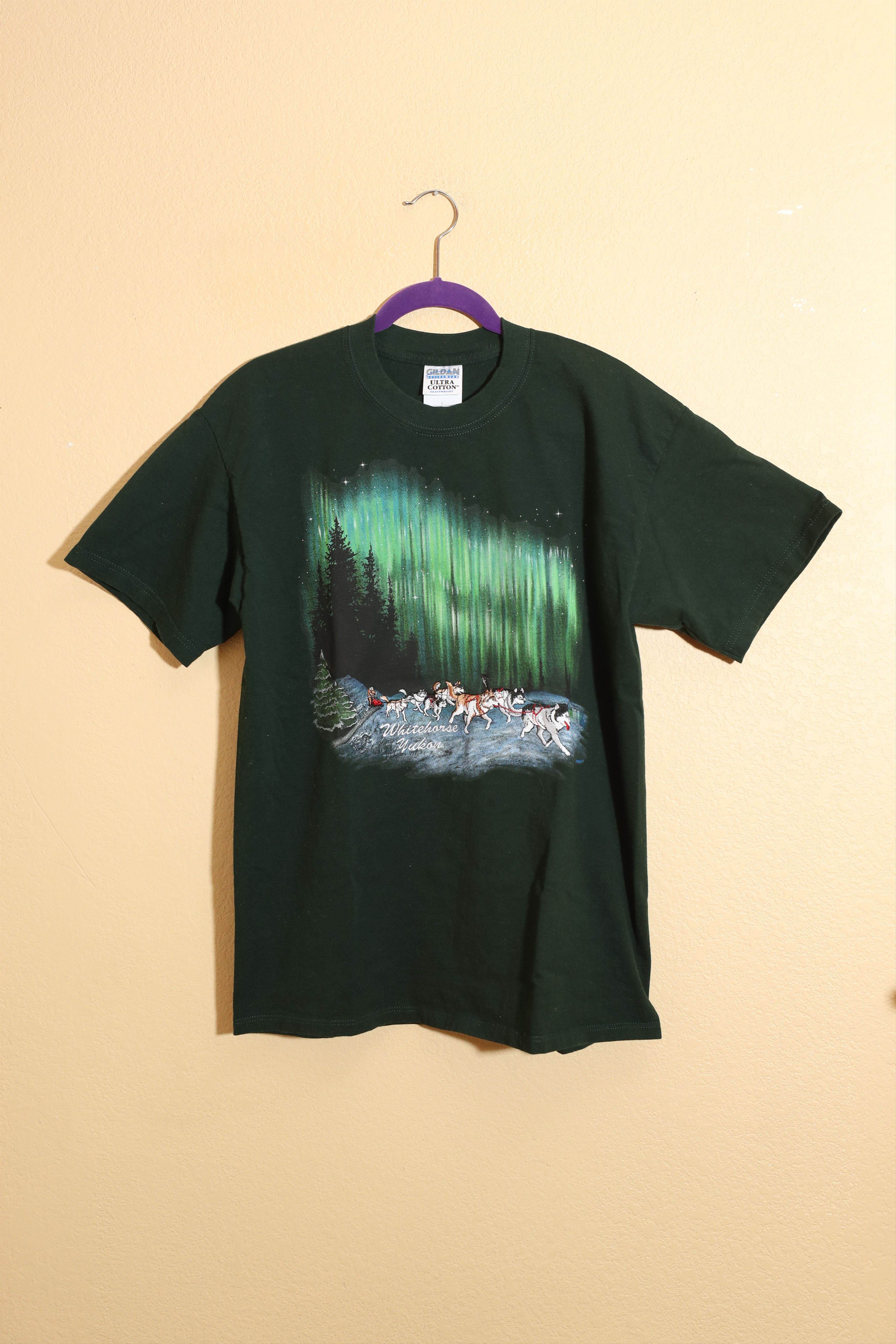 Gildan × Vintage Whitehorse Yukon Canada Sled Dog Daquin Tee (L) Size US L / EU 52-54 / 3 - 1 Thumbnail
