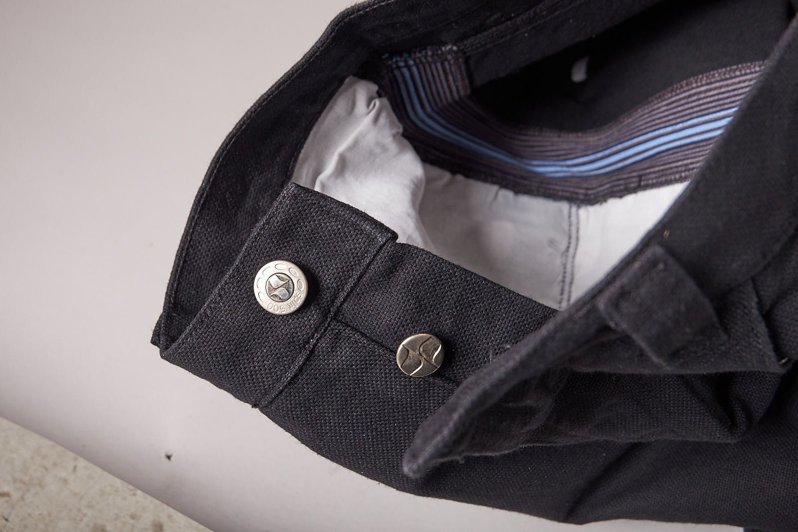 Split 1990s Deadstock Skateboarding Split Wide Baggy Black Pants Size US 34 / EU 50 - 9 Thumbnail