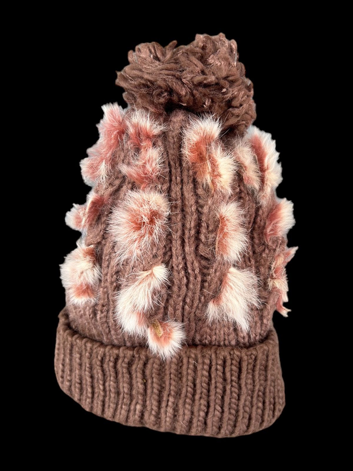 Japanese Brand × Kapital × Vintage Japanese Style Rare Knitt Fur Beanie Hats 🎌☠️ Size ONE SIZE - 1 Thumbnail