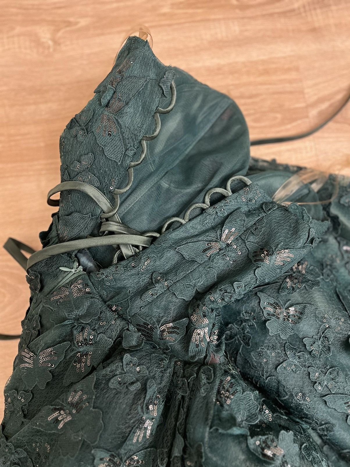Designer mini green butterfly dress Size M / US 6-8 / IT 42-44 - 3 Thumbnail