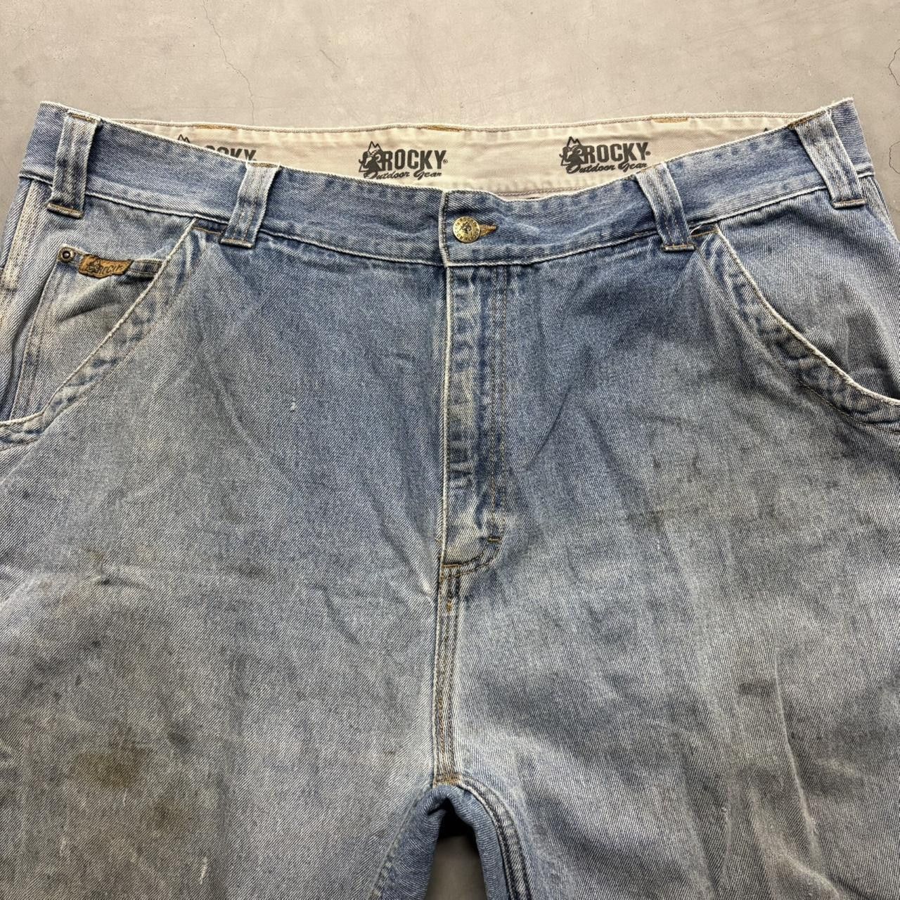 Vintage Crazy Vintage Y2K/2000s Baggy Workwear Carpenter Style Skater Medium Wash Denim Jeans! Size US 42 / EU 58 - 4 Thumbnail